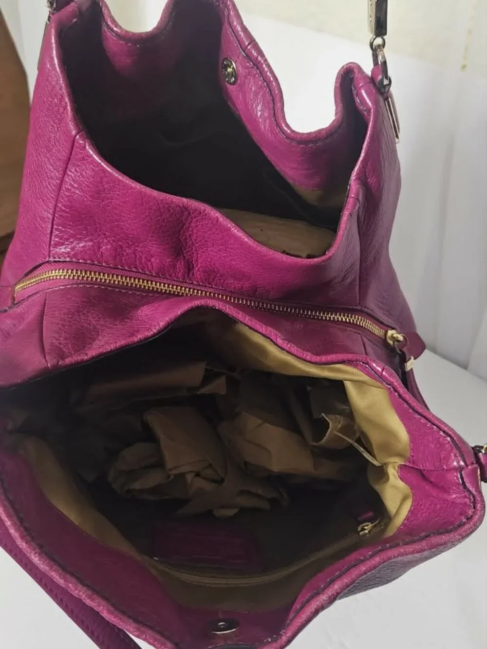 Coach Madison Phoebe Hobo Bag – Fuchsia/Magenta Pebbled Leather